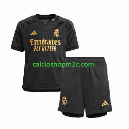 Real Madrid Bambino Maglia Terza 2023/2024 Manica Corta (+ Pantaloncini)